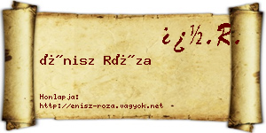 Énisz Róza névjegykártya